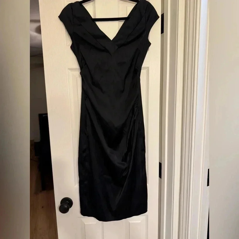 Maggie London Black Dress Size 6 - Picture 4 of 6